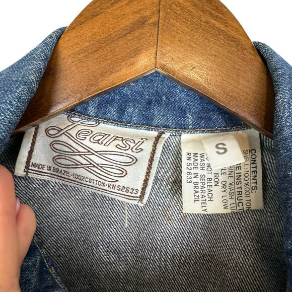 Vintage Learsi Medium Wash Denim 100% Cotton Jean Jacket - Picture 13 of 14